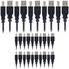 Deco Gear High-Speed 6FT USB 2.0 Printer Cable, Type-A Male to Type-B (15-Pack)