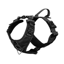 ICEFANG Dog Halter Harness with Metal Buckles,Dog Large Pack of 1 , Black
