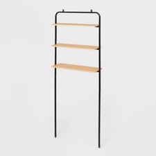 Over The Toilet Storage Black Metal and Wood - Brightroom: Space-Saving Bathroom