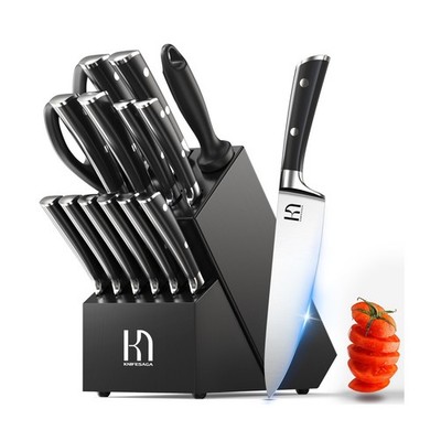 2025 Knife Set 15 Pcs Japanese High Carbon Stainless Steel Kitchen Knife Sets...