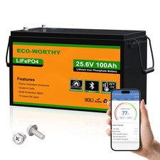 Batteria al litio 24V 100Ah LiFePO4 batteria 100A BMS per impianto solare camper