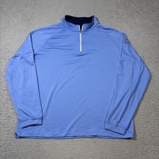 Peter Millar 1/4 Zip Pullover XL Blue Perth Performance 1/4 Zip The Dye Course