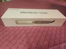 NEW ELLA BELLA HAIR STRAIGHTENER INFRARED EFFORTLESSLY GLAM SILVER/GOLD