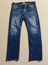 Authentic PRPS JAPAN P53 P13X BARRACUDA  JEANS  W 33 32L BLANKET YOKE -RARE 