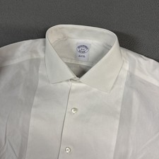 Brooks Brothers Dress Shirt Mens 16-33 White Button Down Long Sleeve Cotton NWT