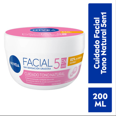 Nivea Cuidado Aclarado Natural  Facial Cream sin sensación grasosa FPS 15 200ml