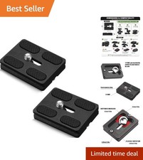Lightweight Aluminum Quick Release Plate Set - Fits Standard DSLR Tripods