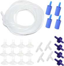 Aquarium Air Pump Accessory Kit - 25ft Tubing, Air Stones, Valves  Suction Cups