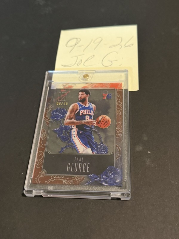 2025-26 Topps Signature Class Paul George Red Roses Acetate  #R-10 CASE HIT /25