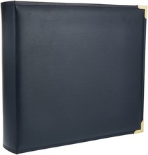 Pioneer Photo 12-by-12-Inch Sewn Oxford Cover Scrapbook Album, Navy Blue