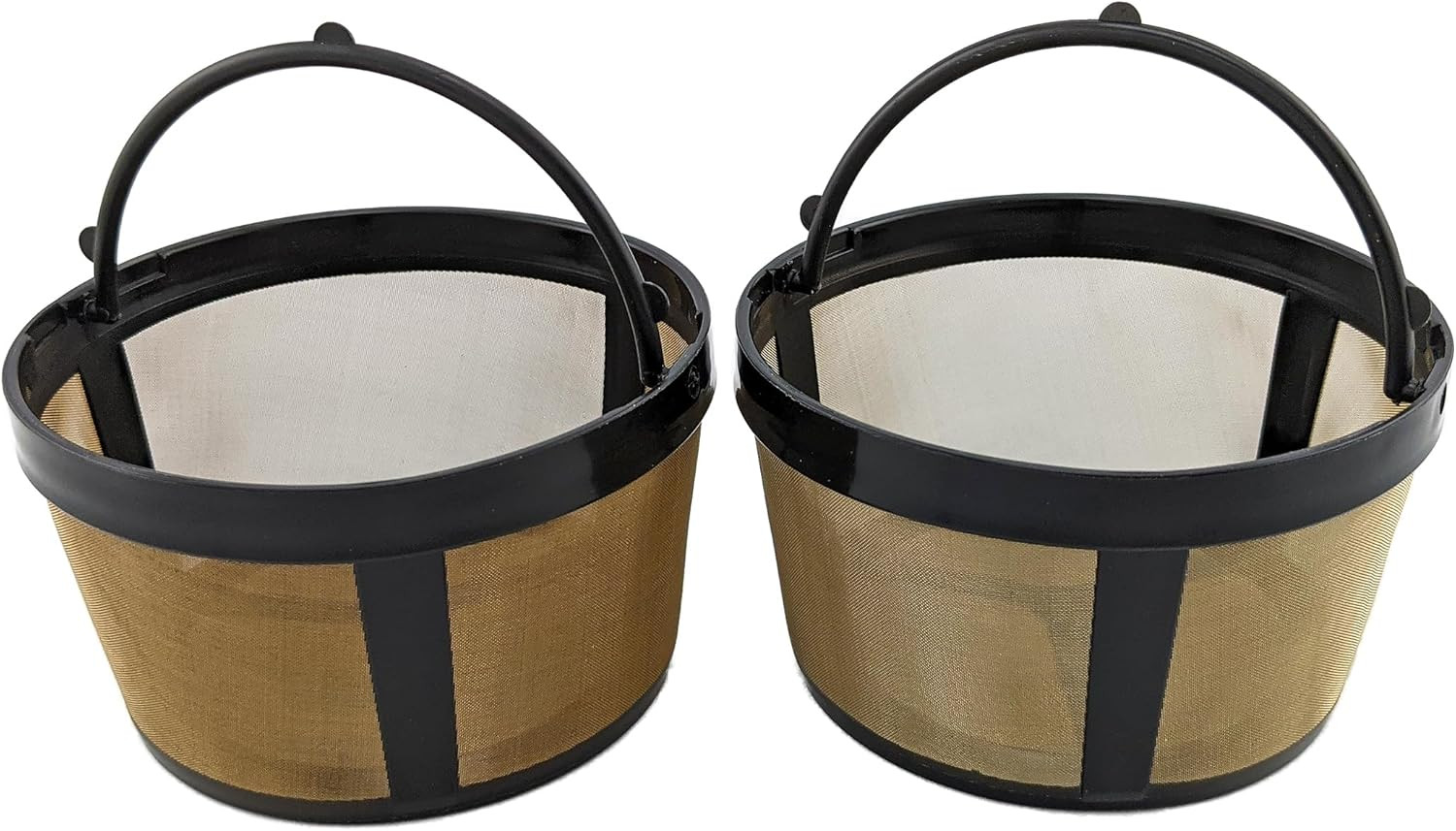 NRP 2-Pack 5Cup Gold-Tone Basket Permanent Coffee Filter Com