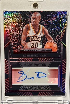 2019 Panini Obsidian Gary Payton #VS-GPT Volcanic Signatures /5 AUTO Sonics  