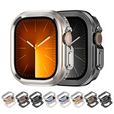 Metal  Hard PC Shockproof Bumper Case For iWatch Ultra 3/2/1 49mm Rugged Cover