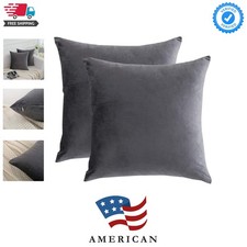 Velvet Decorative Throw Pillow Covers Cushion Cover Pillow Case for Sofa Couc...