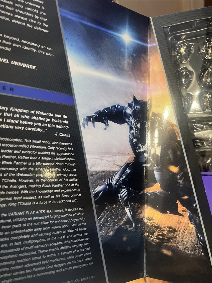 Figura de acción Marvel Universe Black Panther Variante Play Arts Kai Mcu Hero Super Foto 3 de 4