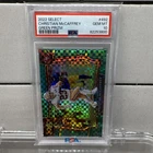 Panini 2022 Select Christian McCaffrey Green Prizm #492 5/5 PSA 10