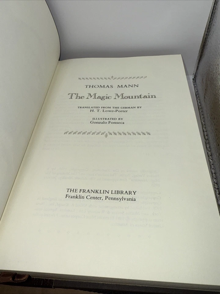Franklin Library The Magic Mountain Thomas Mann 1981 1/4 Leather Gilded AS NEW — 第 4/4 张图片