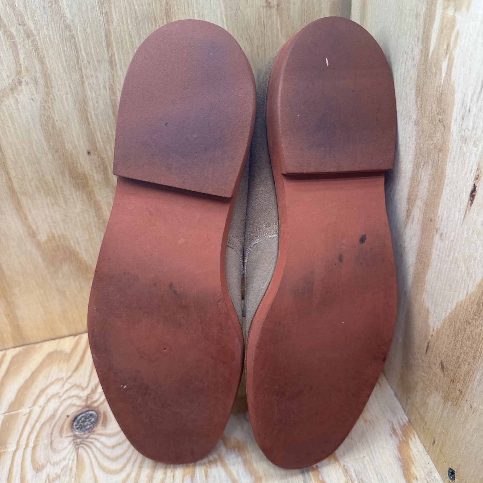 SAOLA Scarpe Oxford LL Bean in camoscio marrone 10 5D made in USA suola in pelle classica