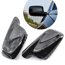 Door Wing Side Mirror Cover Cap For BMW E46 E65 E66 330Ci 745i 750i 750Li PAIR