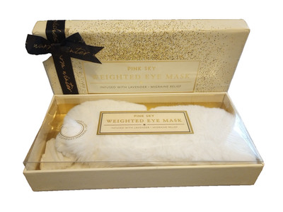 Pink Sky Weighted Warming Eye Mask Infused With Lavender, Migraine Relief