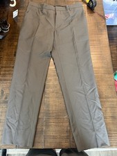Prada Milano Men 36x30 Virgin Wool Dress Pants Trousers Charcoal Gray Authentic