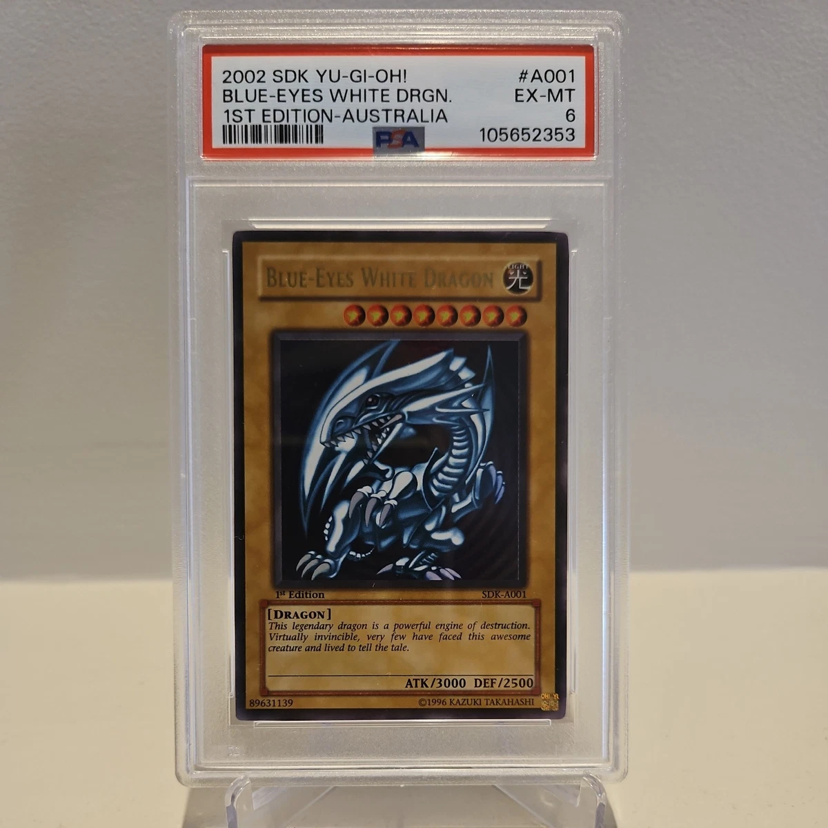 遊戯王　青眼の白龍　PSA6 ウルトラレア　DL2-001 2002 PSA 6 EX Mint Blue-Eyes White Dragon DL2-001 Ultra Parallel Rare