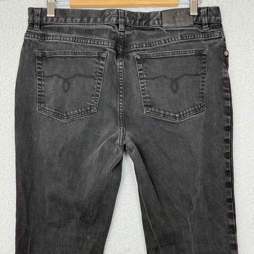 LRL Lauren Jeans Co. Women's Jeans Size 12 (34x30) Straight Leg Black Denim - Picture 5 of 11