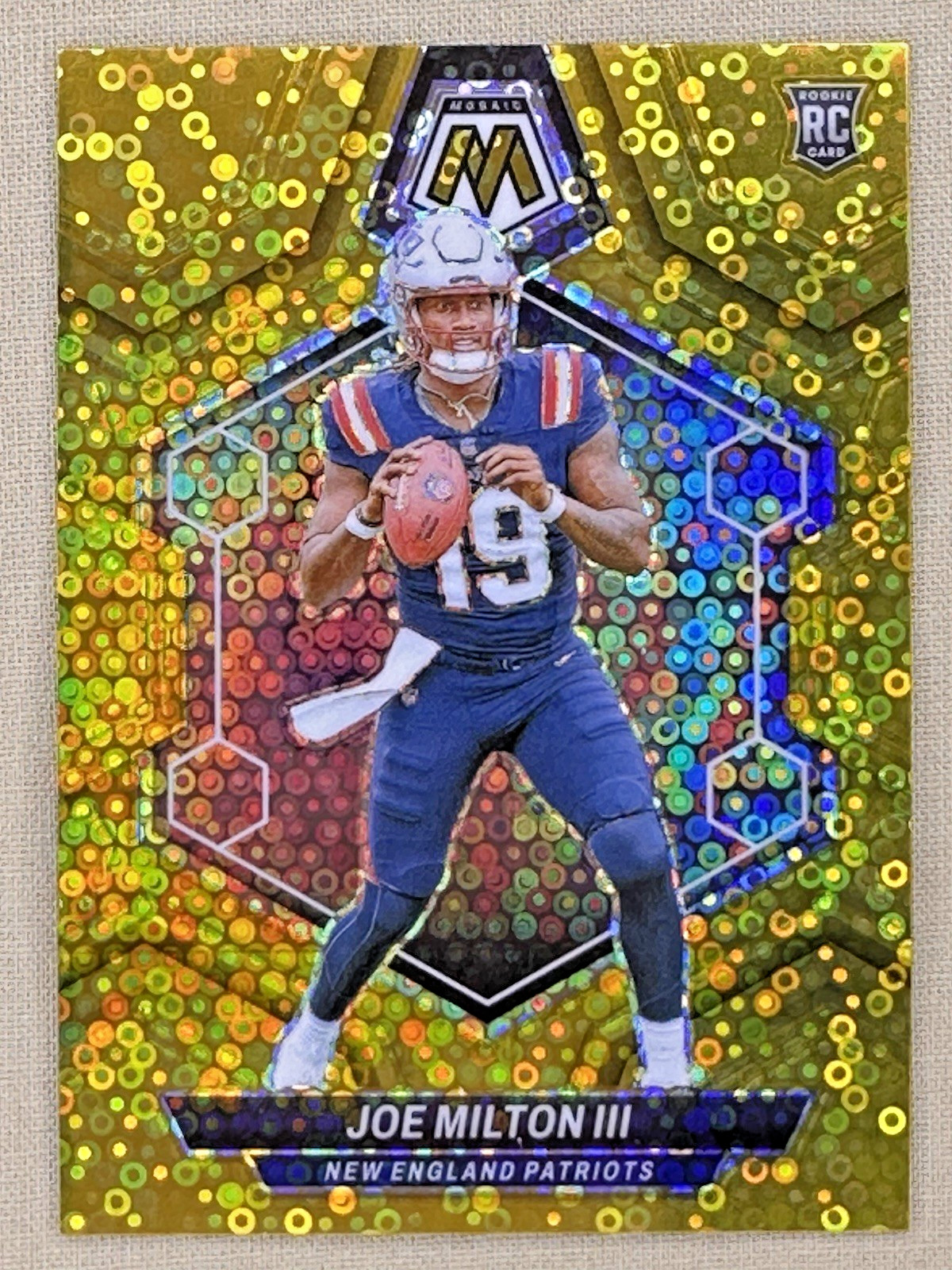 2024 Panini Mosaic Joe Milton RC Gold Disco /10 Dallas Cowboys QB #397