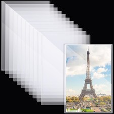 12 Pcs Clear Plastic Poster Sleeves 16x20 Inch - Waterproof Rigid Protectors for