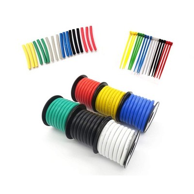 12 AWG Stranded Wire Spool 25ft Each 6 Colors Flexible 12 Gauge Silicone Hook...