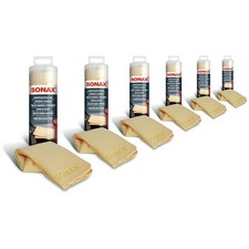 6x SONAX AUTOPFLEGETUCH PLUS AUTO PFLEGETUCH PFLEGE TUCH FENSTERLEDER REINIGUNG