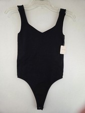 Free People Intimately Clean Lines Bodysuit in Black Medium/Large NWT 40