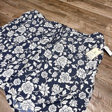 NWT Caribbean Swim Shorts Mens 4XL Blue Floral AOP Lined Pocket Big Tall Trunks