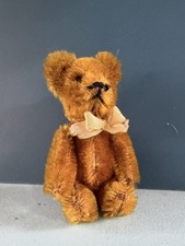Vintage Schuco Teddy Mohair Fell Miniatur 3,5" 9 cm groß 5-fach verbunden