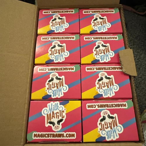 Milk Magic 192pc Lot Milk Flavoring Straws Variety Packs ~ New & Sealed
