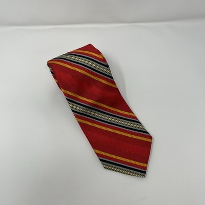 Robert Talbott Best in Class Tie 100% Silk Hand Sewn USA Red Black Gold White