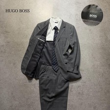 Hugo Boss Check Suit Mens M Designer Formal Luxury Vintage