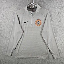 Nike Golf Mens Dri-fit Adv 14 Zip Pullover Gray Sun Graphic Small