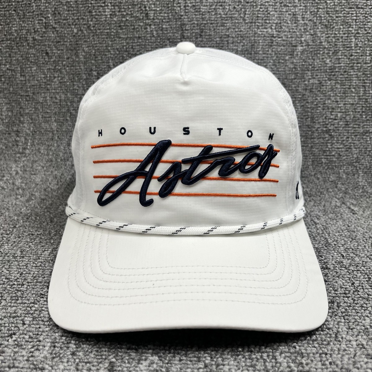 Houston Astros '47 Brand White Rope Hitch Snapback Hat MLB Retro Script Cap
