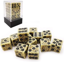 Old Looking Ancient Bone Dice D6 16mm 12pcs S...