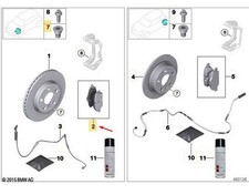 BMW X1 U11 Bremsbeläge vorne 34108837151 NEU ORIGINAL