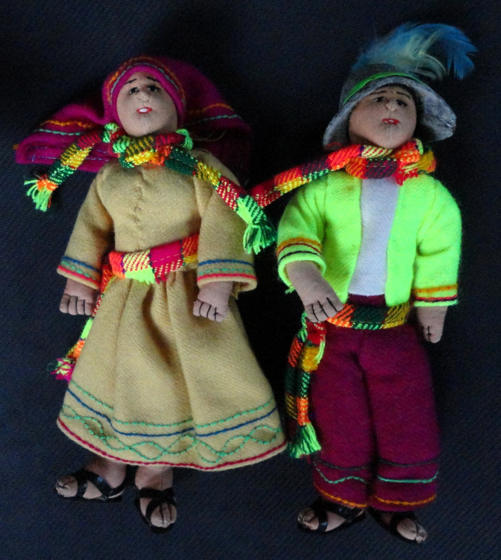 Handmade Ethnic Folk Art Cloth Dolls – Traditional Attire & Detailed
