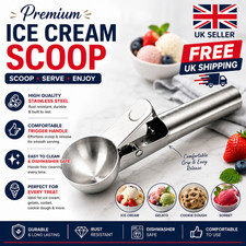 Premium Stainless Steel Ice Cream Scoop with Trigger Heavy Duty