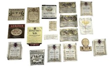 Vintage Wine & Liquor Bottle Labels Lot (20+) 1900s France Napa Cognac Hennessy