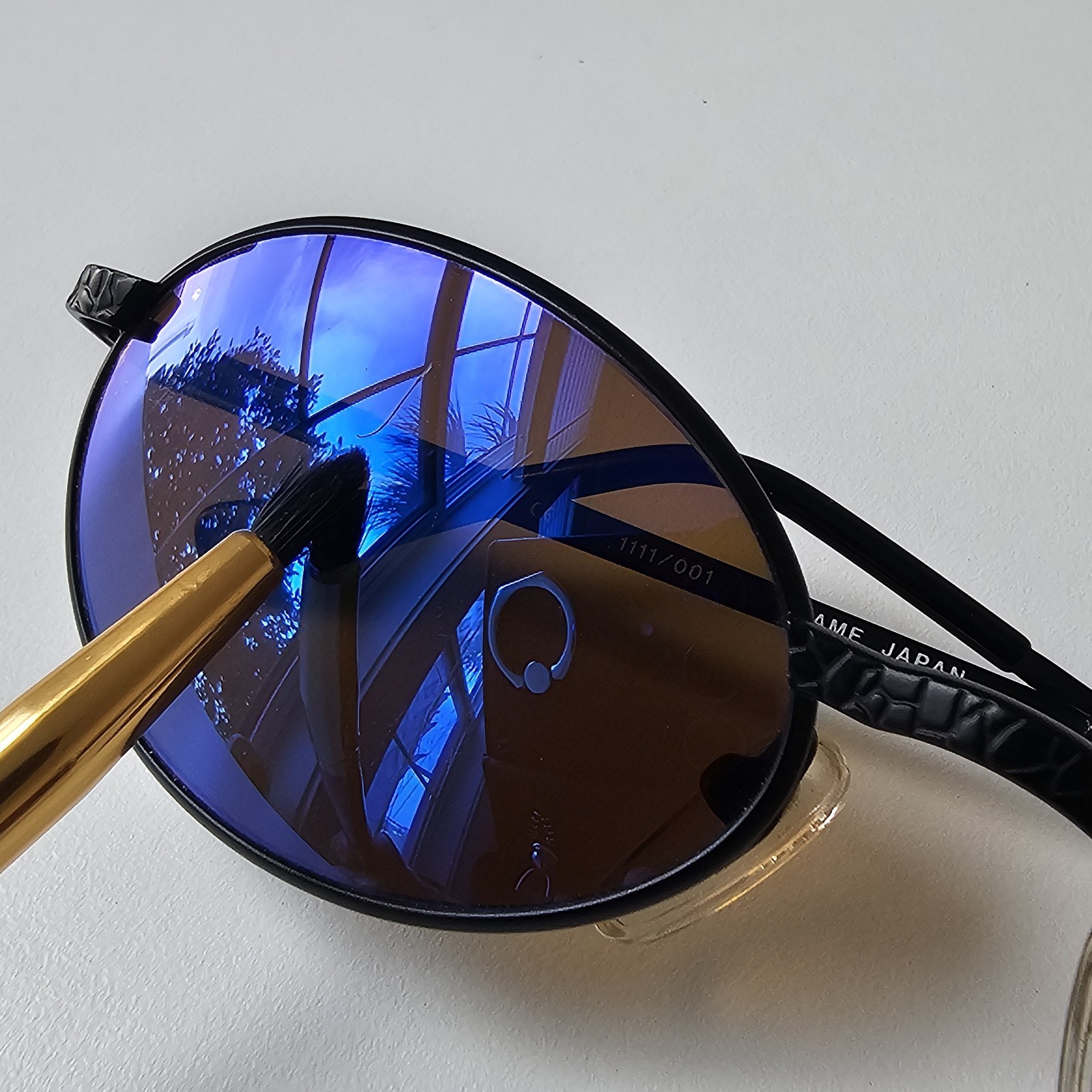 Vintage REVO 1111/011 Python Pattern Sunglasses G… - image 12