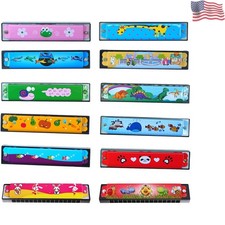 12 Pcs Kids Harmonicas Bulk  16 Holes Musical Instrument Toys for Birthday P...