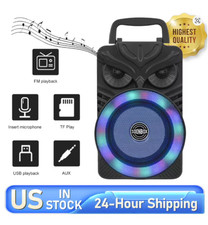 1200mAh Portable Bluetooth RGB Speaker Outdoor HIFI Subwoofer FM Radio