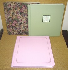 Creative Memories NEW 12x12 Albums x3 Floral Tapestry Kaleidoscope Green Pink
