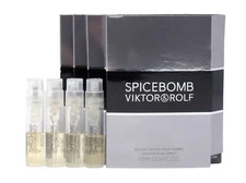 V&R VIKTOR & ROLF SPICEBOMB EDT 1.2ml .04fl oz x 4 COLOGNE SPRAY SAMPLE VIALS