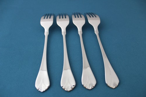 4 Salad Forks Yamazaki CARA GOLD 18/8 Stainless Japan 6 3/4" - Picture 4 of 5